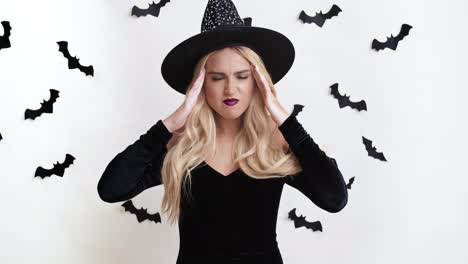 angry witch with headache