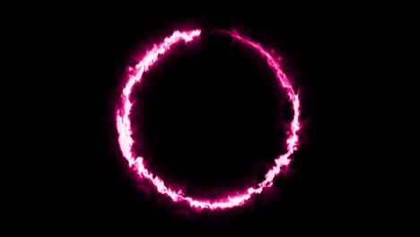 fondo de electricidad abstracto. marco de círculo brillante. energía de energía conducida. parpadeo elipse de neón.