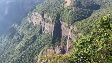 nohkalikai falls in meghalaya, near cherrapunji, india