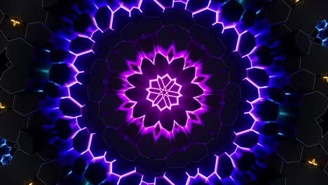 pulsing hexagon waves in kaleidoscope style. looped animation