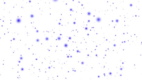 bolas de luz de partículas que se mueven a través del espacio universo animación gráficos de movimiento efecto visual fondo 3d bucle sin costuras 4k azul blanco