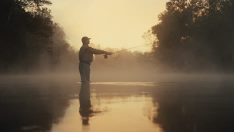fisherman at sunrise