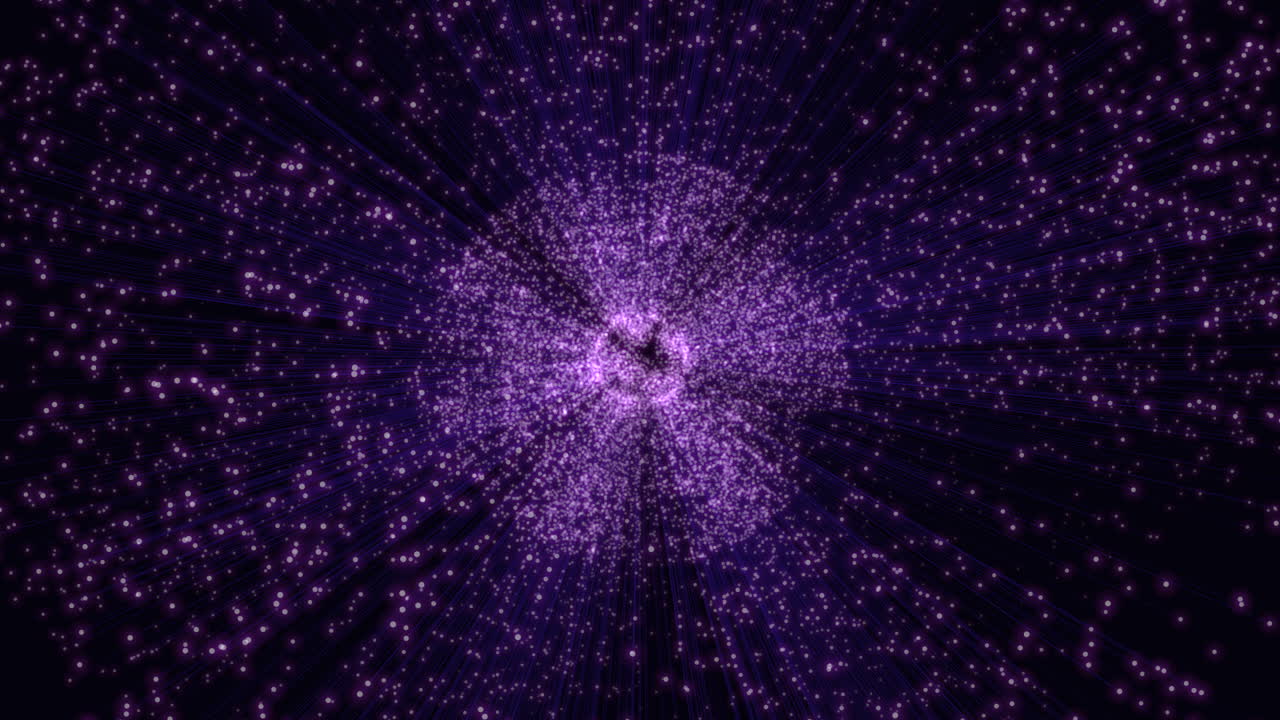 una explosión púrpura vibrante una creación digital dinámica de chispas brillantes
