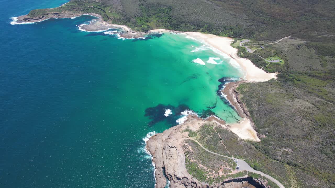 Panoramic View Of Frazer Beach In New South Wales, Australia - Drone Shot