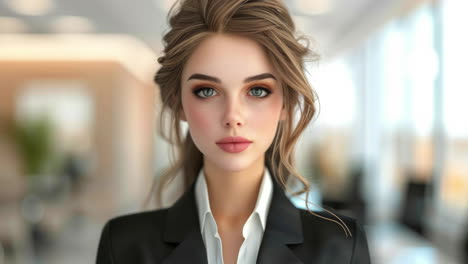 AI female business style technology robots