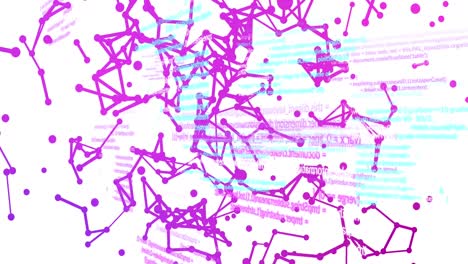 animation of digital icons data processing and networks of connections