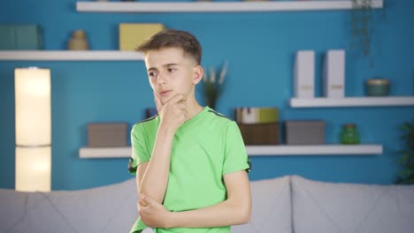bored boy thoughtful.