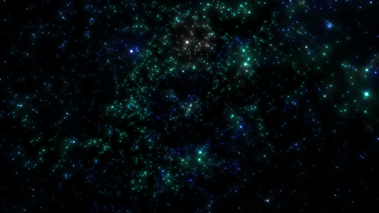 Colorful Glowing Stars Background Loop