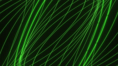 líneas de neón verde al azar en degradado negro