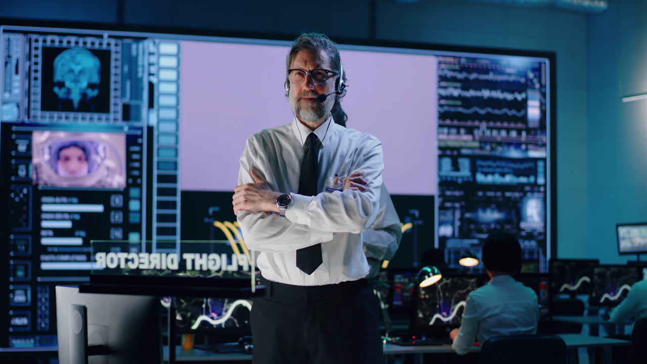 Space Mission Control Room