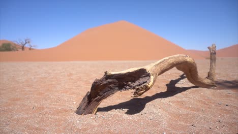 slowmotion glideshot of a large dune in sossuvlei, namibia