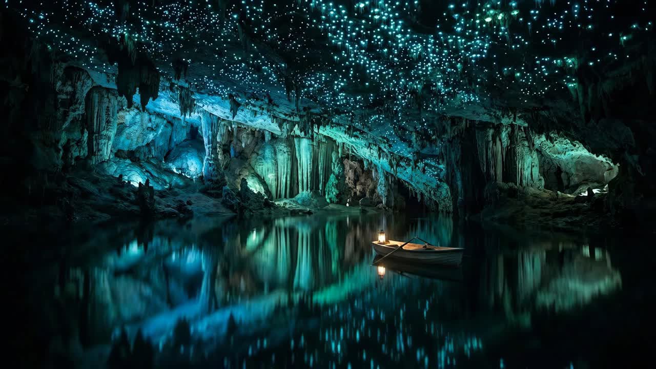 Glowworm Cave with Boat