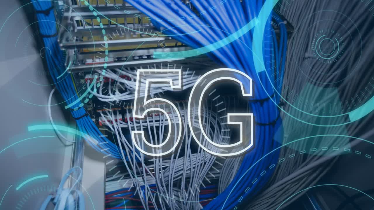 5g e cerchi futuristici 4k