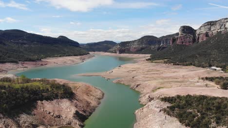 Empty-reservoir.-Aerial-shot.-Drought.-General-view