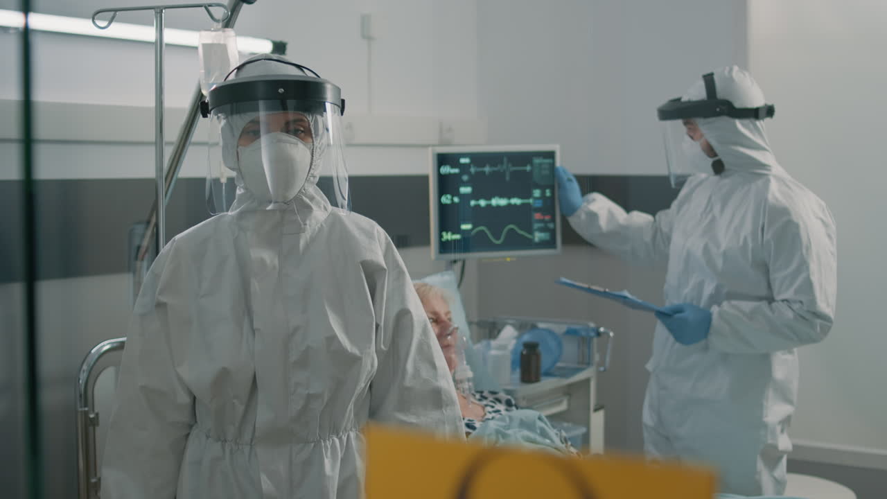 Close up of danger sign in coronavirus quarantine zone