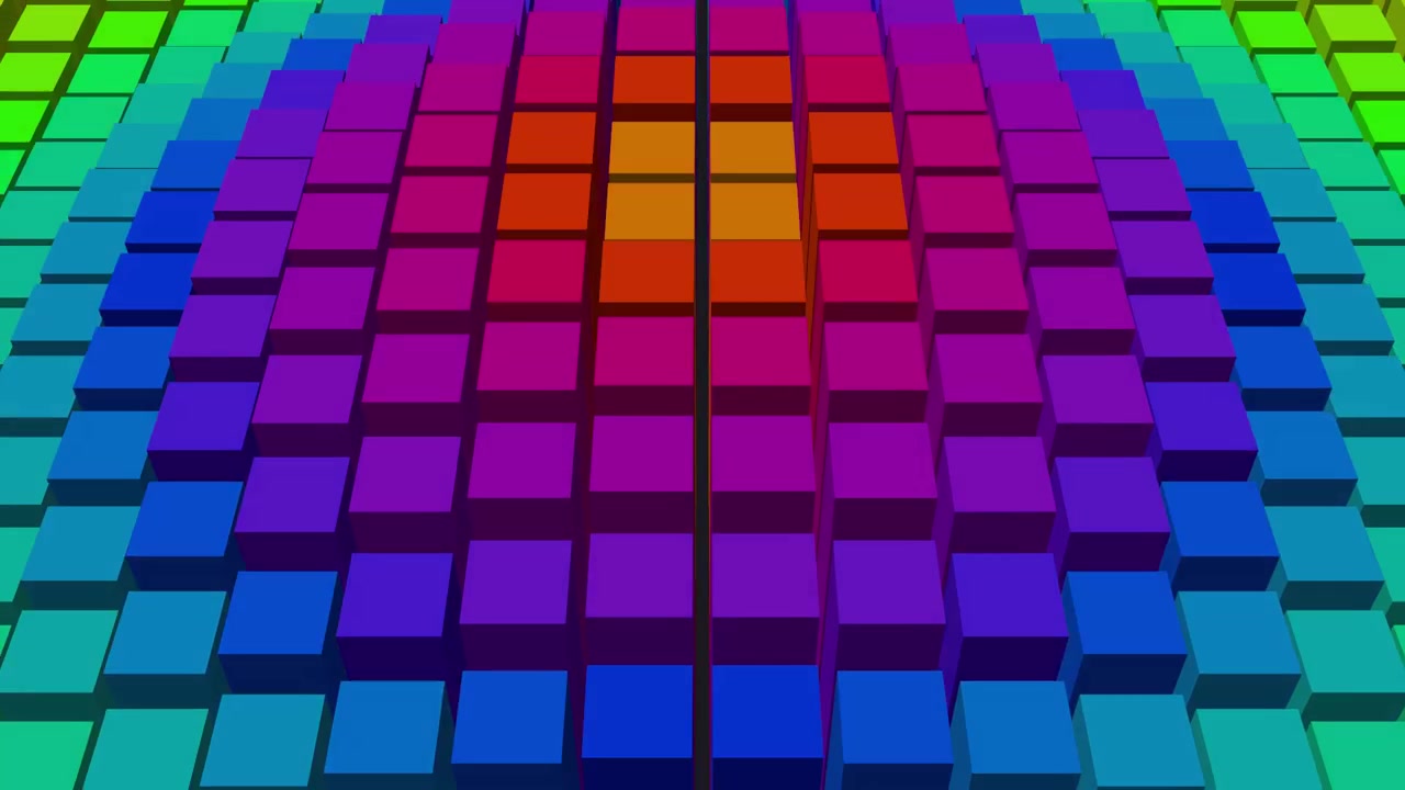 Pride colours on disco retro blocks