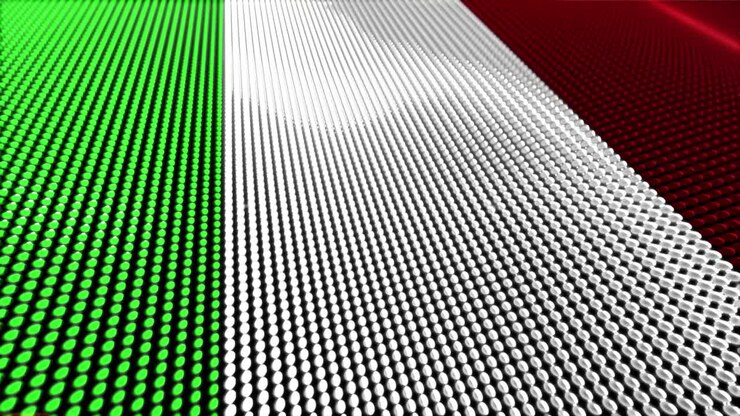 Bandiera dell'Italia in Loop con Particelle in Movimento