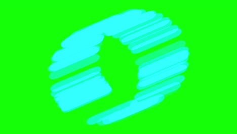 fondo verde con círculos en movimiento