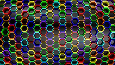 el fondo de los hexágonos