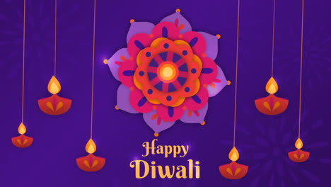 una animación de un fondo de diwali en estilo de papel