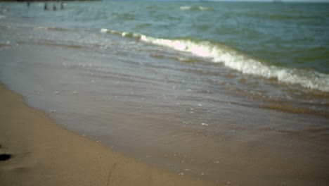 sea waves with foam slow motion