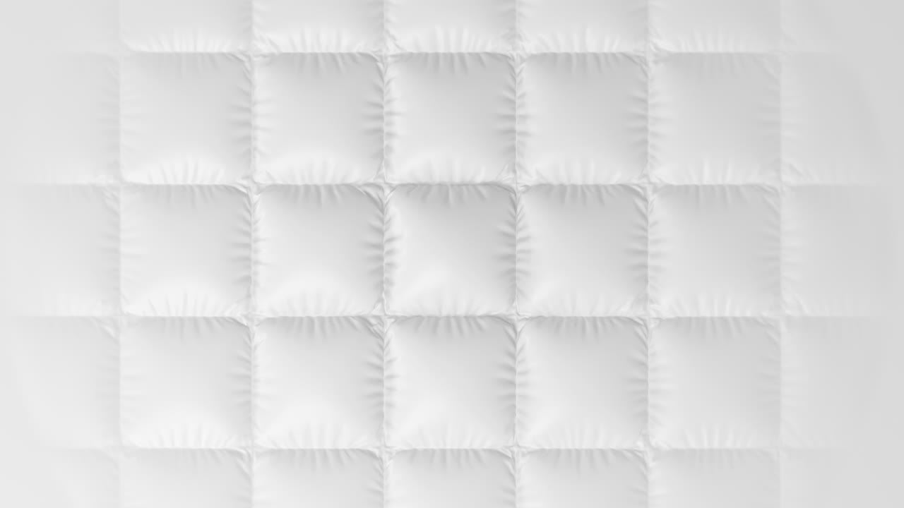 un cojín blanco de aire, renderización en 3d.