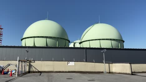 gas tank in japan, tokyo landscape