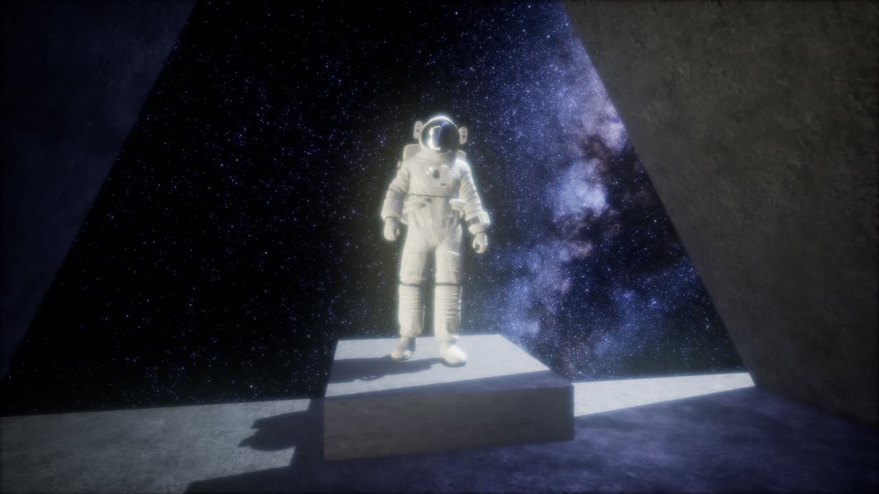 우주 기지에서 우주비행사