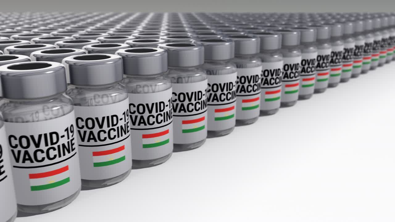 botellas de vacuna contra el covid-19 tajikistán