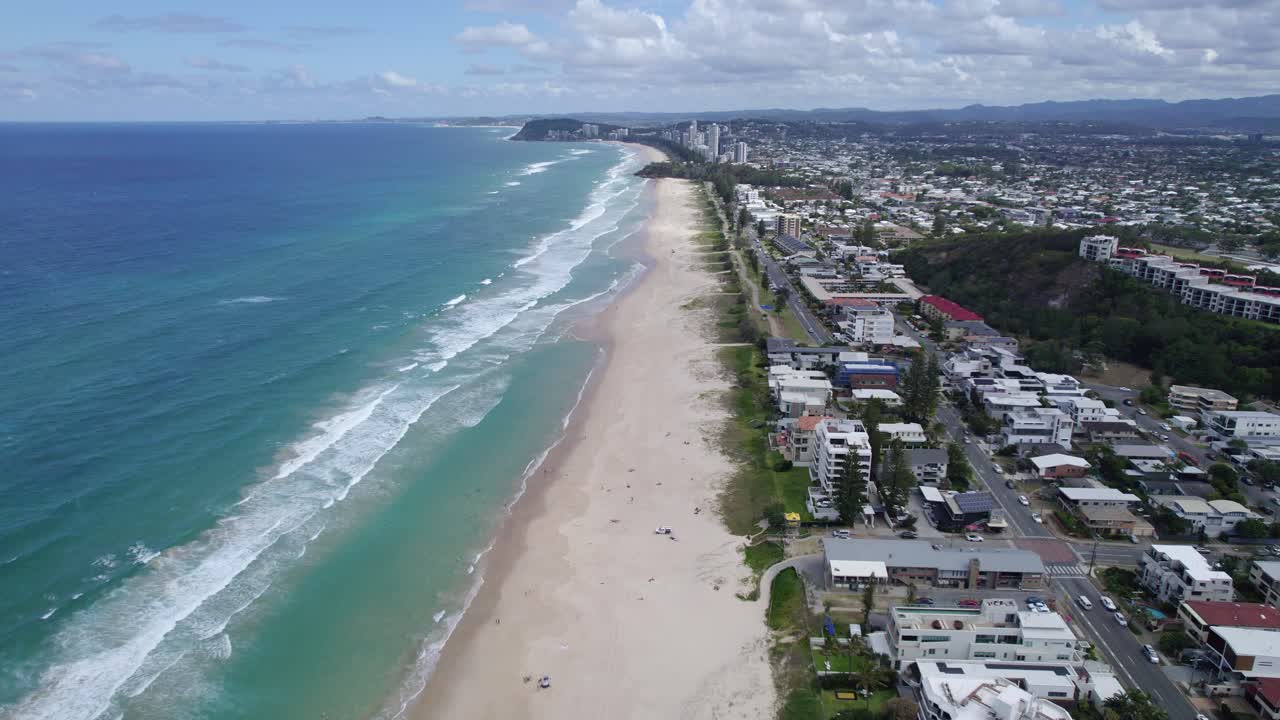 Beautiful Coastal Destination Miami Beach In Gold Coast, Queensland On A Sunny Summer Day