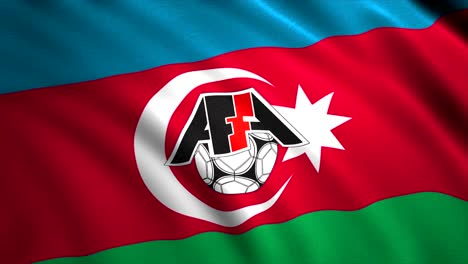 flag of azerbaijan with afc emblem