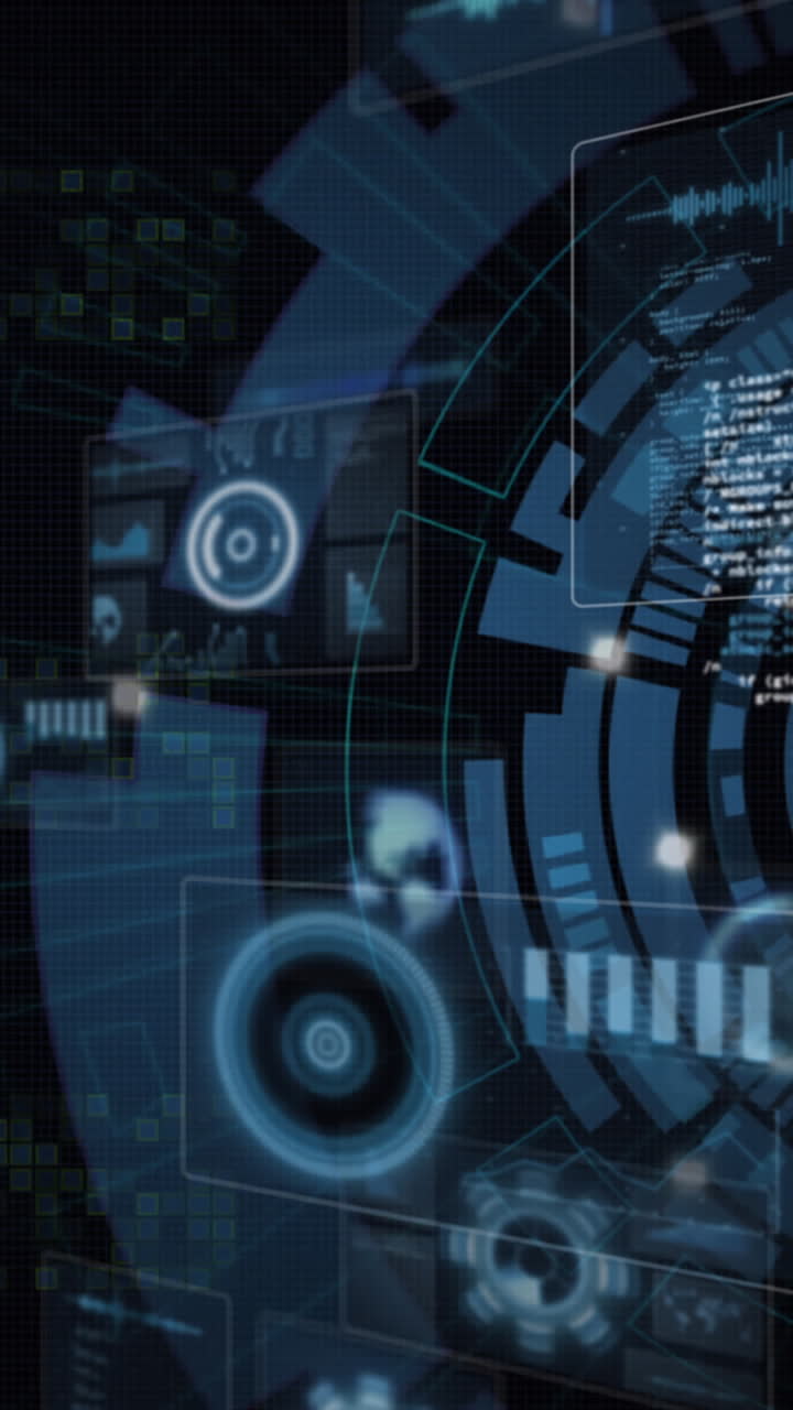 animación de iconos y procesamiento de datos a través del escaneo de alcance