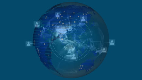 animation of globe with network of connections