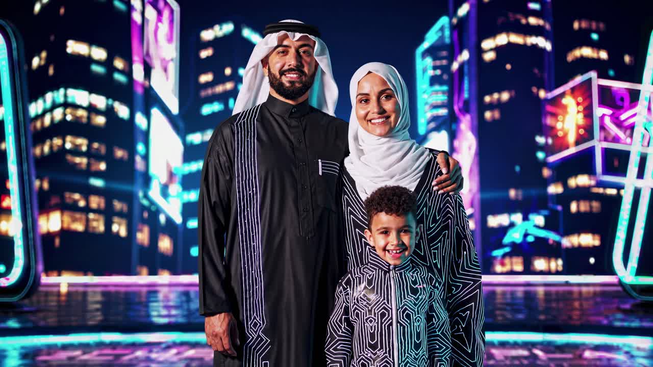 Modern Arabian Family Portrait