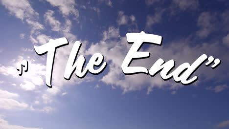 the end sign and the sky