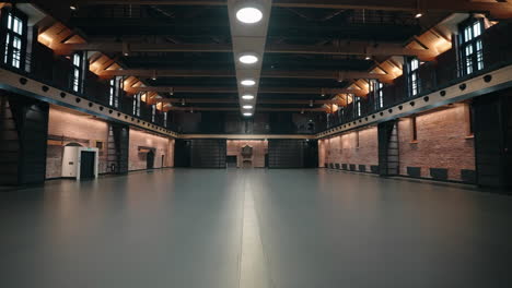 empty war room inside voltigeurs de quebec armoury in quebec city, canada