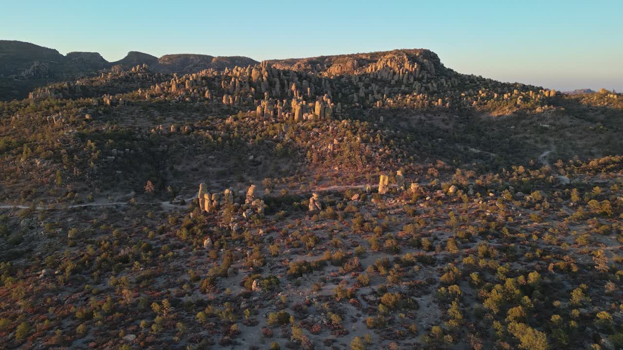 Majestic rocky valley landscape in Creel, Chihuahua’s Valle de los Monjes