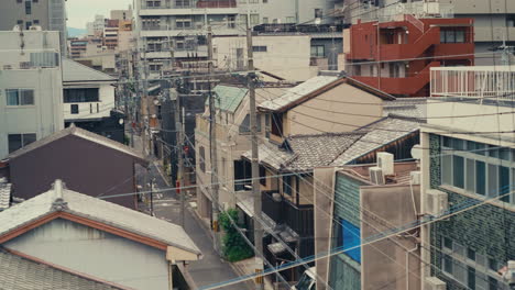 soft kyoto streets - quiet street and rooftops with soft light in kyoto.