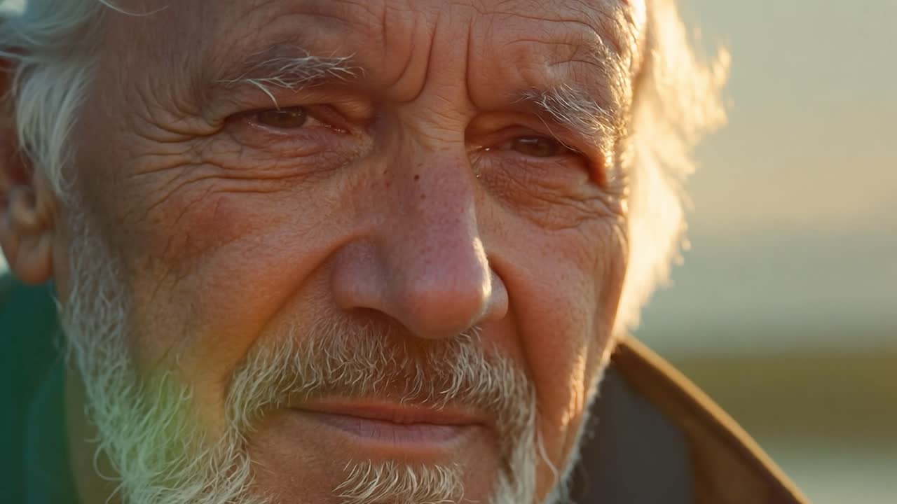 Close-up Portrait of a Smiling Senior Man