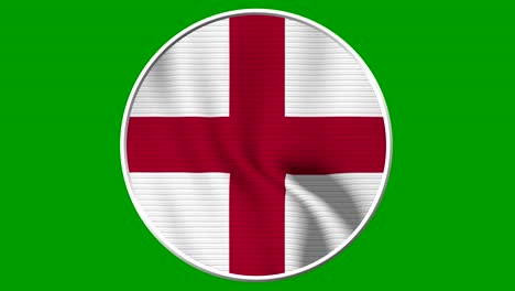 england circular flag loop - realistic 4k flag waving in the wind
