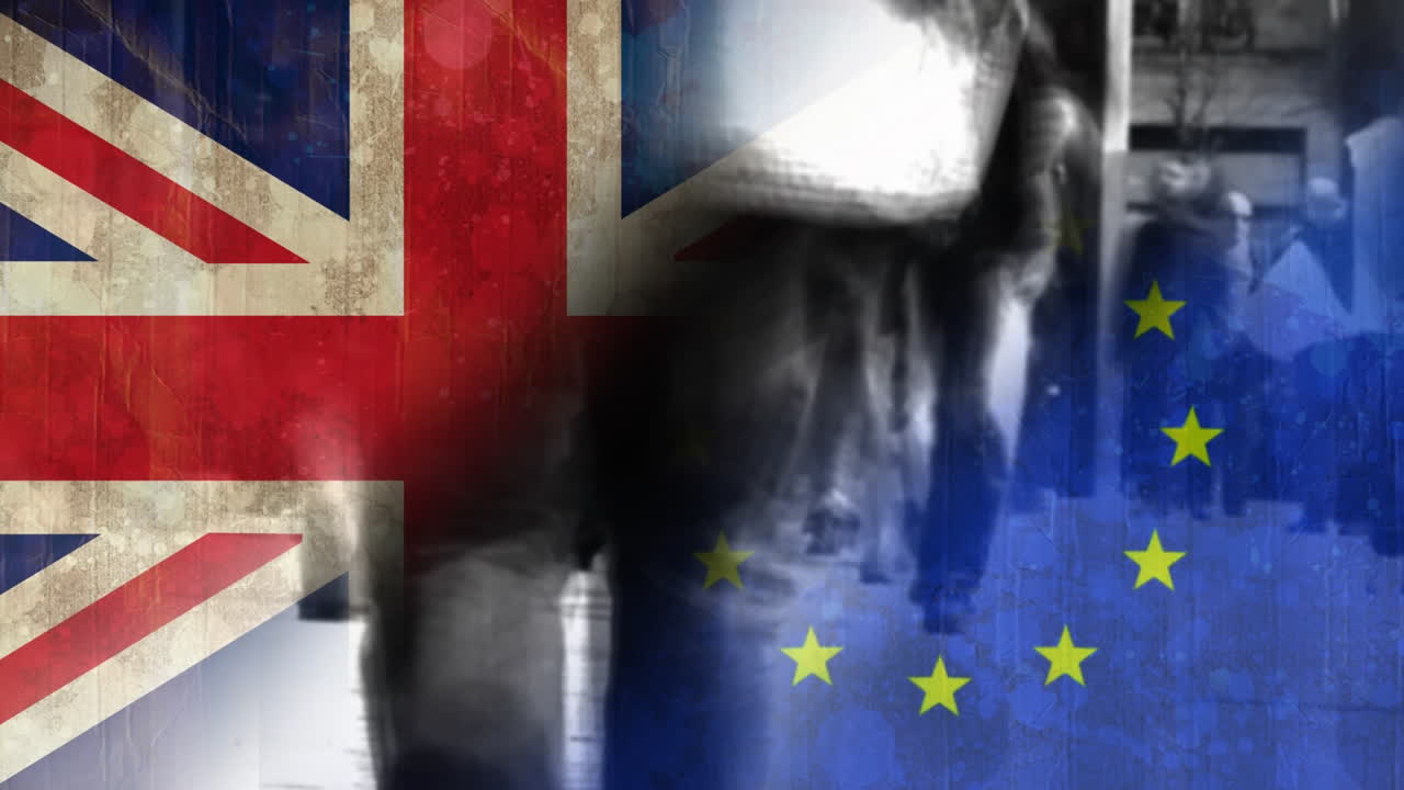 거리를 가로지르는 사람들 비디오