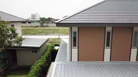 modern house exterior and roof details