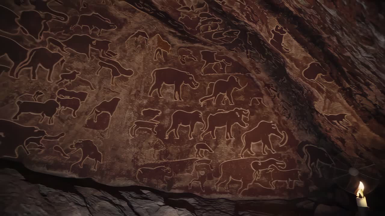 Cave Paintings with Fan