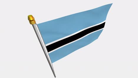 loop video of botswana flag  fluttering in the wind, slow motion video of 4k , with alpha channel