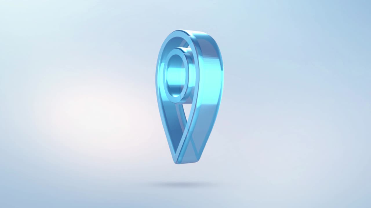 icono de marcado de signo de animación con canal alfa. marcador aislado giratorio