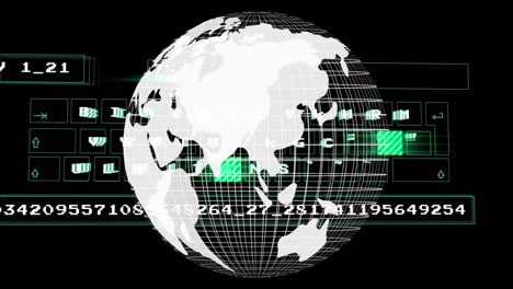 Animation-Des-Globus-über-Der-Datenverarbeitung