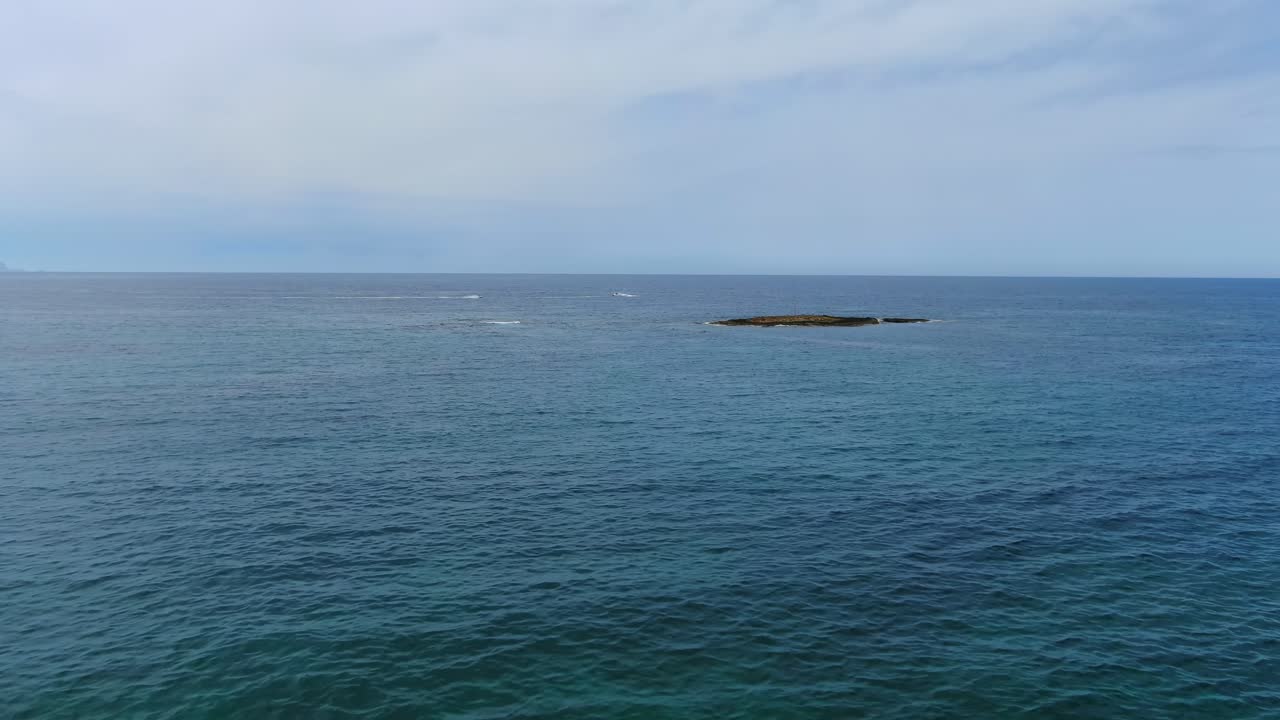 Cool turquoise coastline of Crete island, Greece aerial