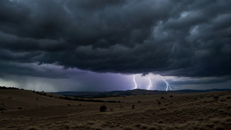 stormy landscape at night