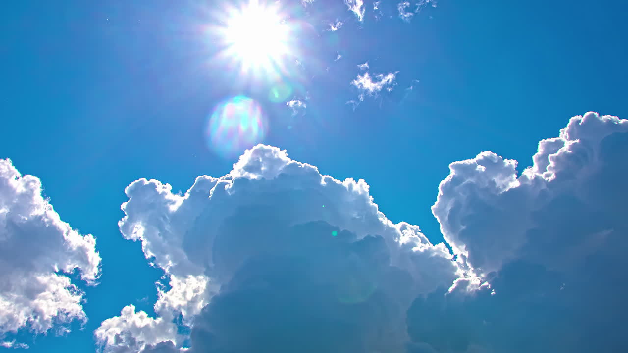 Perfect Weather — Blue Sky And Gorgeous Clouds Free Stock Video Footage ...