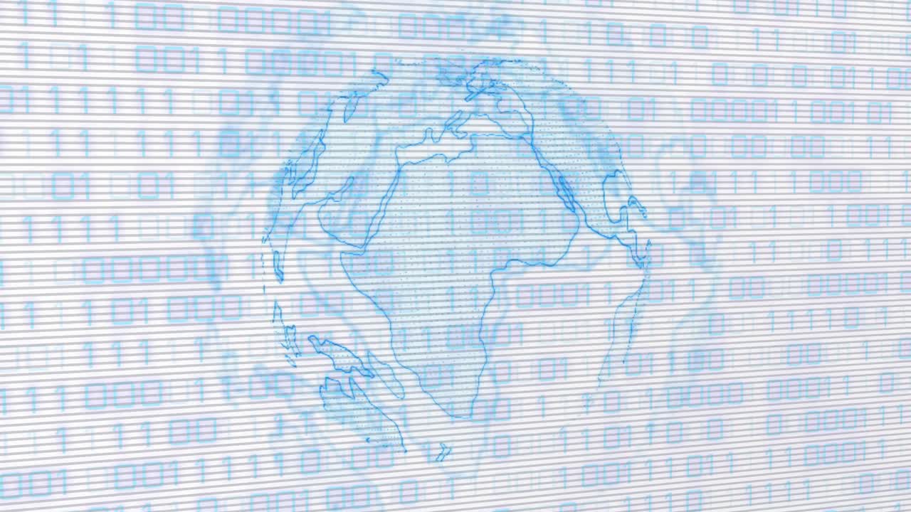 Animation of data processing over globe